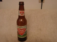 CHIEF OSHKOSH BEER BOTTLE 12 OZ. & NECK LABEL OSHKOSH WISCONSIN SCARCE