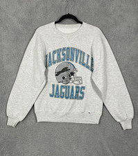 Vtg NFL Jacksonville Jaguars Sweatshirt Mens S Gray Russell Athletic Football