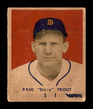 1949 BOWMAN #208 PAUL "Dizzy" TROUT (LOW GRADE) HIGH # ~ GFCC