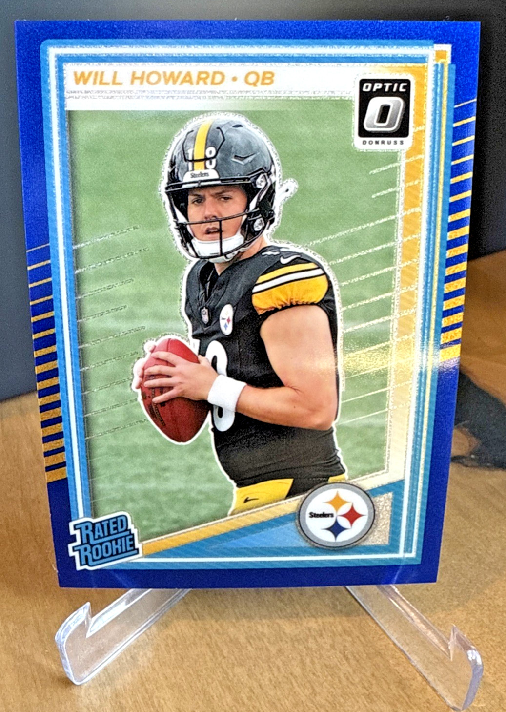 2025 Panini Donruss Optic Blue Glitter Rated Rookie (SSP) Will Howard #233