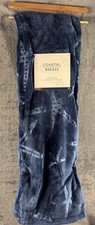 Coastal Breeze Plush Starfish Throw Blanket Beach/Ocean 60 x 70 Inches Blue New
