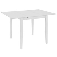 Esstisch Ausziehbar Weiß (80-120)X80X74 Cm Mdf