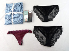 M&S 5Pcs Bundle Multicoloured Size 8 Briefs Thongs Blue Pyjama Set New