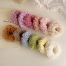 Plush Korean Style Hair Scrunchies for Women Soft Elastic Cute Hair Band