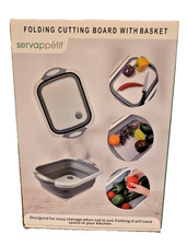 Servappetit 3-in-1 Collapsible Cutting Board Sink - Portable RV Camping Basin