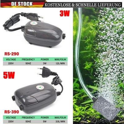 3W / 5W Sauerstoffpumpe Aquarium Sauerstoffpumpe Fische Tank Aquarium Luftpumpe