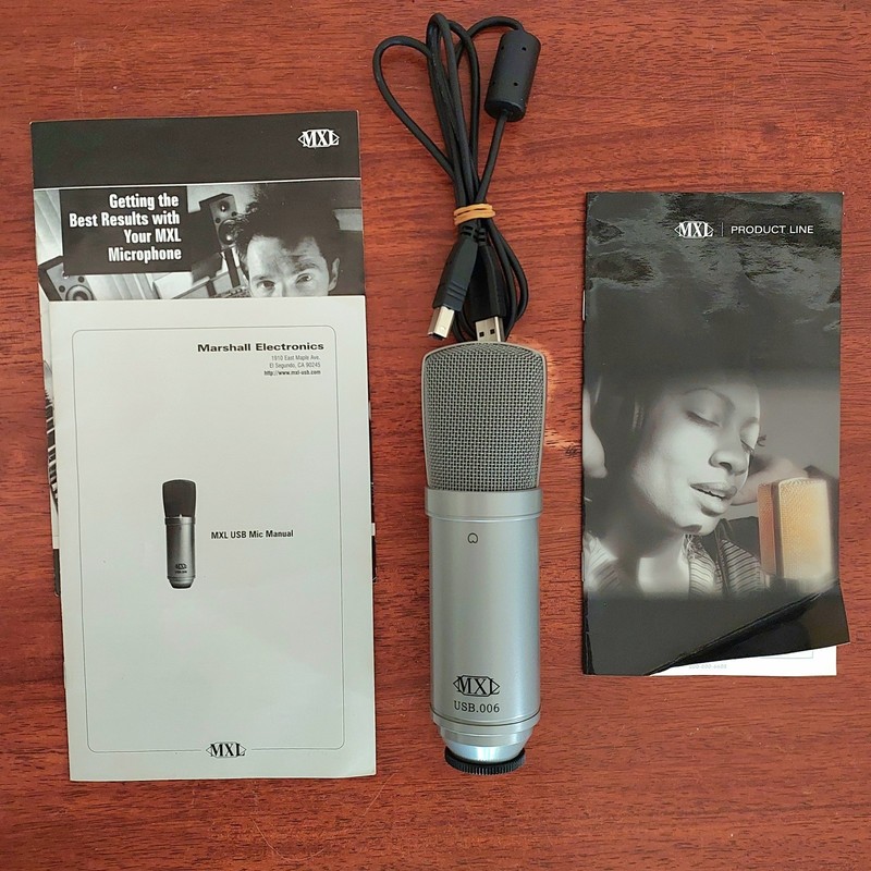 MXL USB 006 Cardioid Condenser Cable Professional 16bit 48kHz Studio Microphone