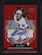 2022-23 Upper Deck Allure #92 Anthony Beauvillier Autographs Red Rainbow