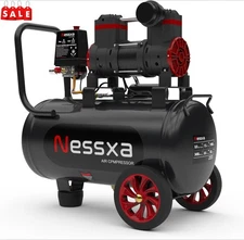 Max 115 PSI Oil-Free  8 Gallon Ultra Quiet Air Compressor 1.5HP 4.52 CFM Tank