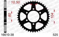 Kettenrad Stahl 38-ZäHne 525-Teilung FüR Kawasaki ZX-6R 636 A Ninja Bj. 2002