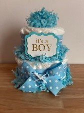 Its a Boy baby shower diaper cake