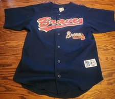 Vintage True Fan Atlanta Braves Maddux Jersey Size Medium With Flaws MLB Blue
