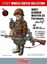 FNMFT001 1:12 Fine Molds WW2 German Waffen-SS Sturmmann 'Rudolf' & ZB-26 LMG