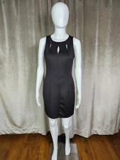 Forever 21 Black Bodycon Mini Dress Cutout Chest Back Party Cocktail Womens Smal