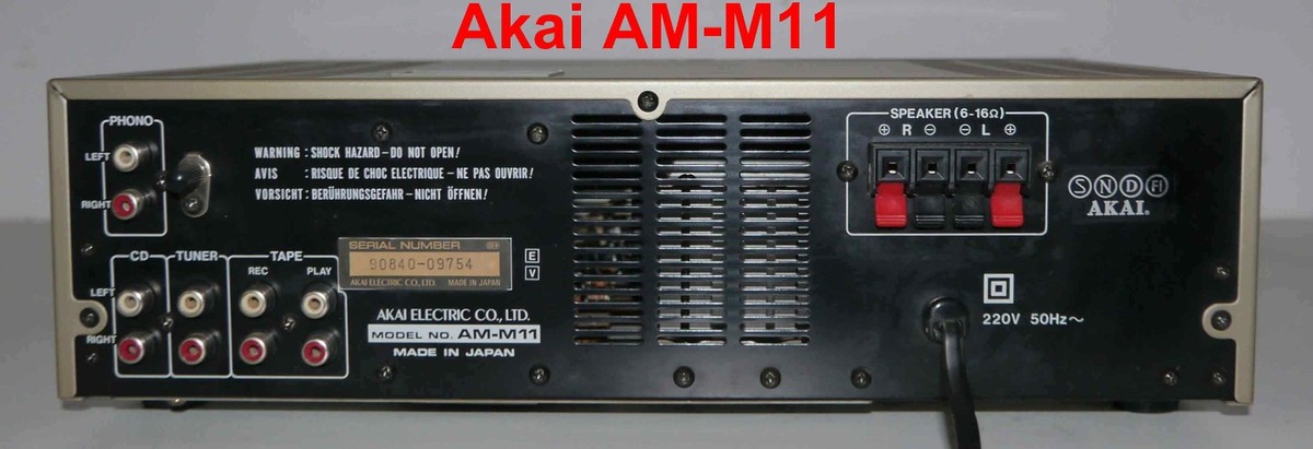 Ampli Stéréo Vintage Akai AM-M11 – Intégré, 2 Sorties – Occasion Bon état