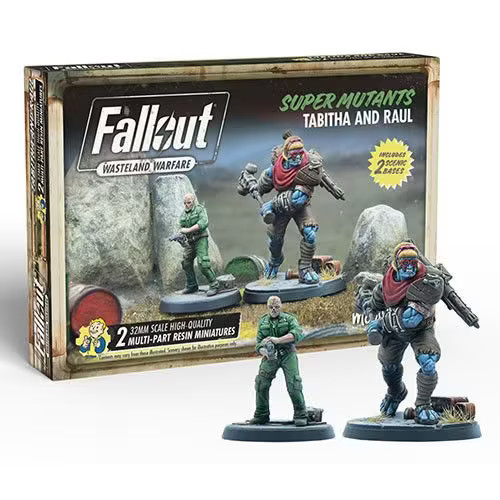 Fallout Wasteland Warfare Super Mutants Tabitha & Raul Miniatures Modiphius NEW
