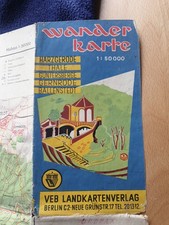 Wanderkarte Ost-Harz DDR Harzgerode Thale Guntersberge Gernrode Ballenstedt 1960