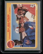1985 Fleer #631 N.L. All-Stars (Darryl Strawberry / Gary Carter / Ozzie Smith)