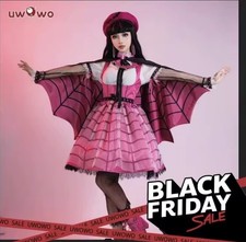 Uwowo Monster High Draculaura Cosplay with Wig Bag and Accessories NEW 3XL