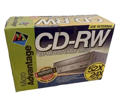 Micro Advantage CD-RW 52x/24x/52x Rewriteable Drive IDE  RetroPC NEW