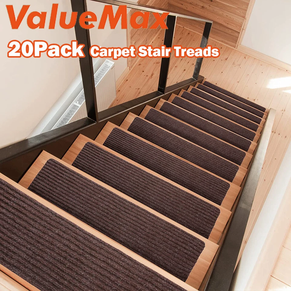 ValueMax 20件装8英寸x30英寸防滑楼梯踏板地毯楼梯安全室内地毯 — 第 3/4 张图片