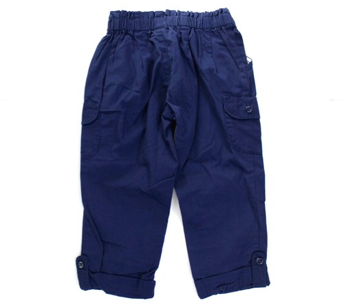 Gymboree Blue Rolled Cuff Elastic Waist Cotton Cargo Pants Size 4 NWT - Picture 2 of 4