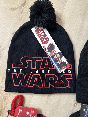 Star Wars Jedi Stormtrooper Kids Beanie Winter Hats Lot Of 6 + Gloves, Stocking - Picture 6 of 7