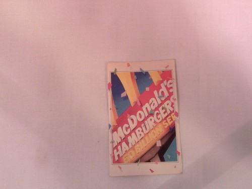 Tarjeta vintage McDonalds BOG hamburguesa número 50 mil millones 1984 - Imagen 1 de 2