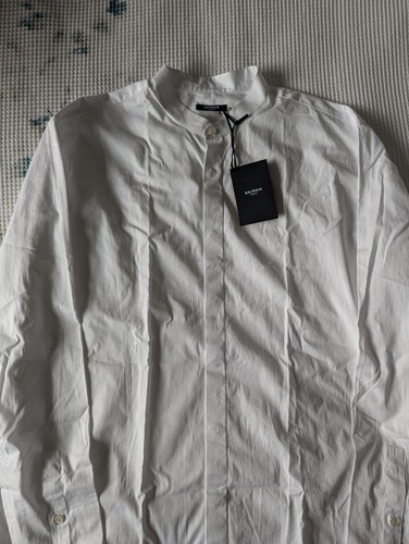 Balmain Band Collar White Shirt Oversized Fit - £450 Brand New - Picture 6 of 14