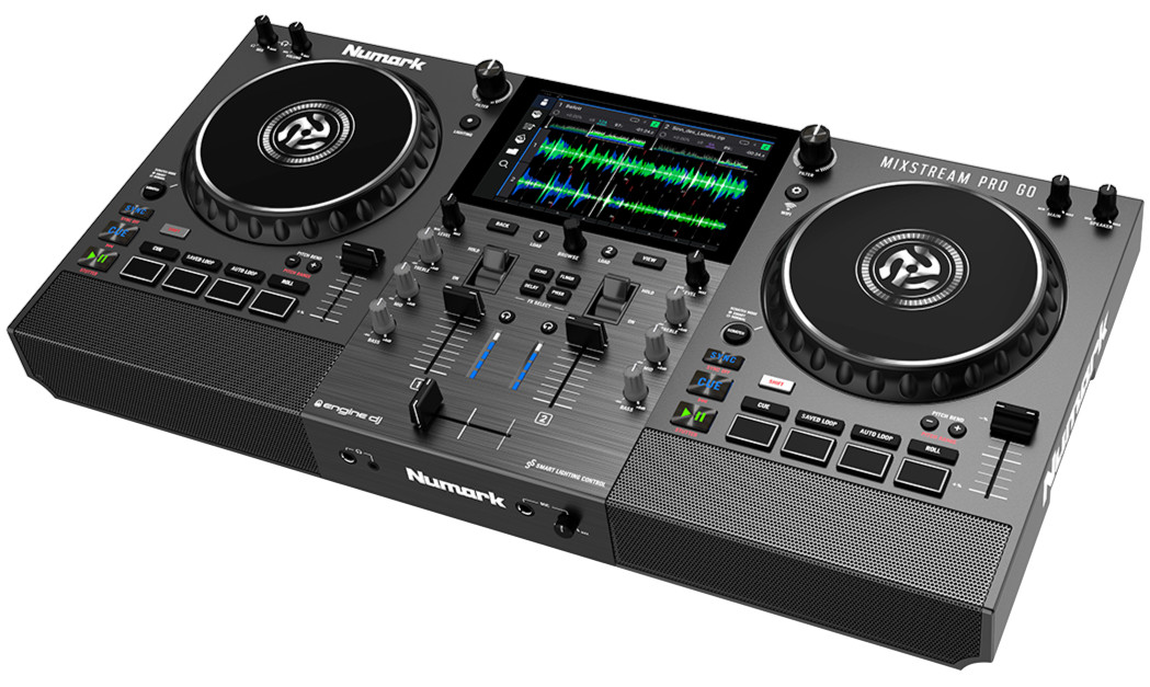 Потоковый диджейский контроллер Numark Mixstream Pro Go с питанием от батареи и Amazon Music 117390₽