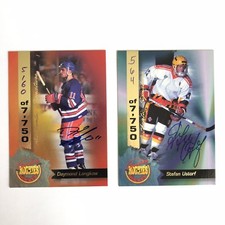 1994 Signatures Rookies Autograph 7750 #22 Daymond Langkow  Stepfan Ustorf #28