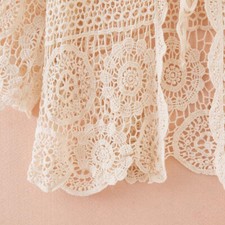 Women Girl Ethnic Floral Lace Cardigan Coat Jacket Top Hollowed Shrug Sheer Chic