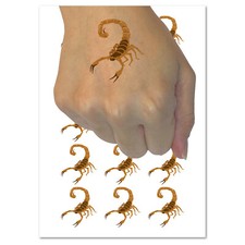 Scorpion Insect Solid Temporary Tattoo Water Resistant Fake Body Art Set