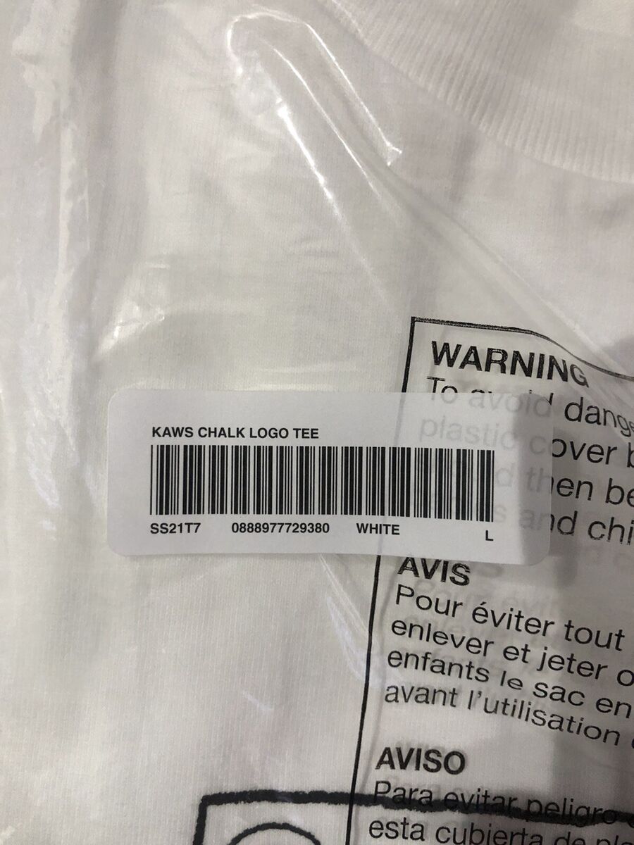 Supreme KAWS Chalk Box Logo Tee White Size L Large SS21 Bogo Supreme KAWS Chalk Box Logo Tee White Size L Large SS21 Bogo