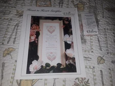 NEW RARE THE VICTORIA SAMPLER - HEART TO HEART SAMPLER CHART & ACCESSORY PACK