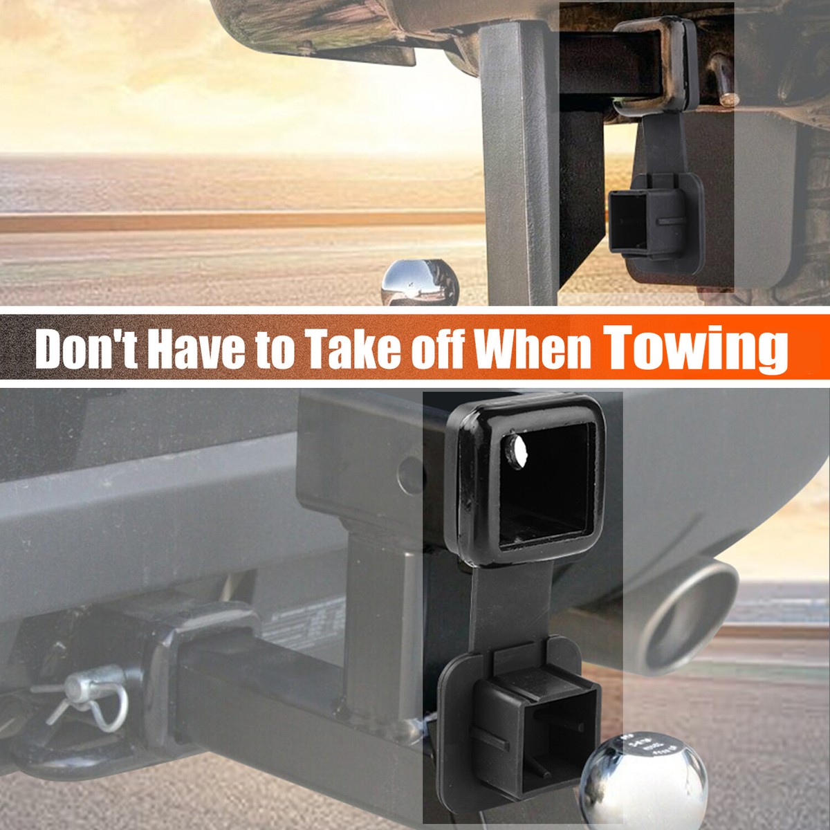 Buy Trailer Hitch Cover Plug Cap Insert Fits 2" Receivers Black Receiver Tube Hitch Plug For RV Suv And Cars - View #12