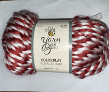 Yarn Bee Yarn COLORPLAY - 02 Royal Guard red  white - 2.5oz, 60yd, 100g, 55m