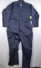 Key Deluxe Unlined Long Sleeve Coveralls Mens 2XLR Navy Blue Zip Up Jumpsuit NWT