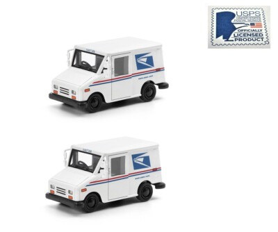 #ad #ad 2PCS 2.5quot; USPS LLV United States Postal Service Mail Diecast Model Truck 1:72 $9.98