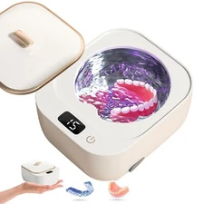 Ultrasonic Retainer Cleaner 48kHz Professional Sonic Cleaner for Jewelry Denture