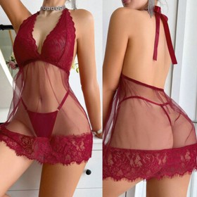 Women's Sexy-Lingerie Babydoll G-string Sleepwear Underwear Lace Dress Nightwear