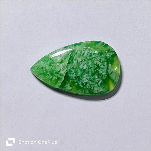 Pietra di giada nefrite giada verde naturale cabochon pietra preziosa sfusa 40 ct. ME-9136 - Foto 4 di 4