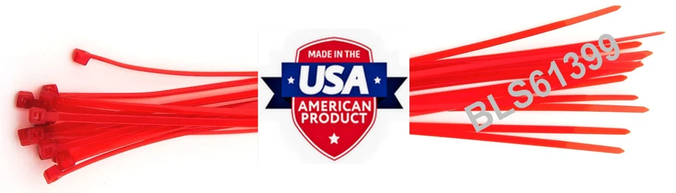 400 USA Made TOUGH TIES 9" inch 40lb Nylon Tie Wraps Wire Cable Zip Ties RGBY - Image 3 of 4