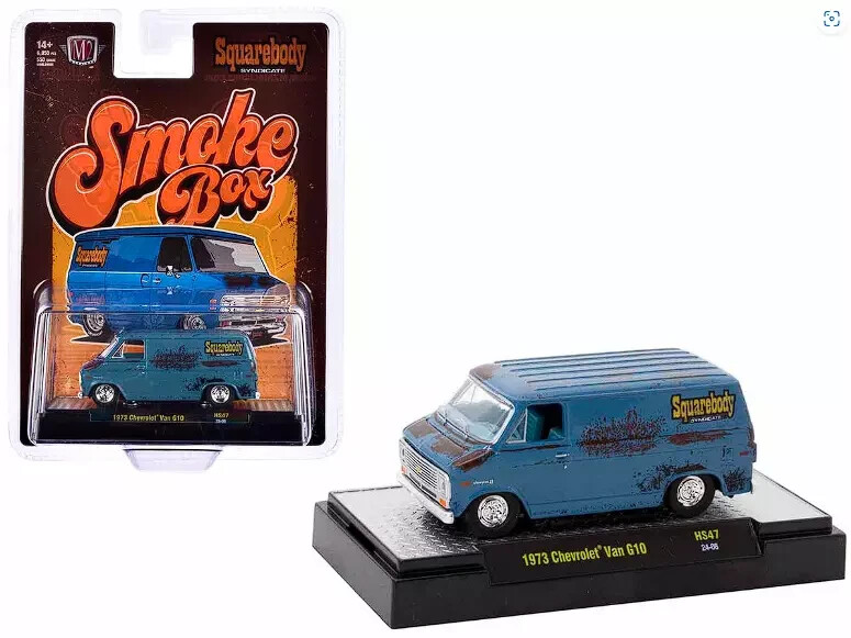 M2 MACHINES SYNDICATE SMOKE BOX 1973 CHEVROLET G10 VAN BLUE M2 MACHINES SYNDICATE SMOKE BOX 1973 CHEVROLET G10 VAN BLUE