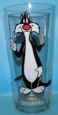1973 Warner Bros Pepsi Collector Series Looney Tunes Sylvester The Cat Glass Cup