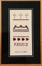 DKT Originals REJOICE SAMPLER Cross & Specialty Stitch Pattern & Instruction VTG