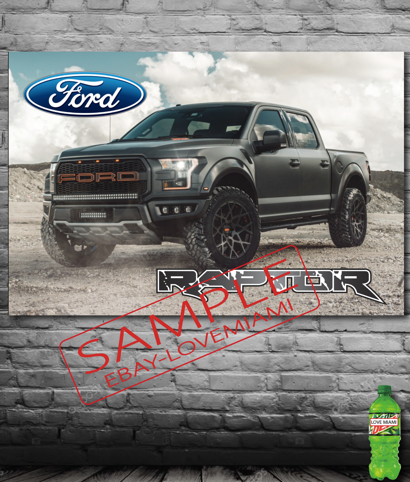 Ford Raptor Racing Banner NEW For Ford F150 RAPTOR 4x4 Art Poster Banner fandom | eBay