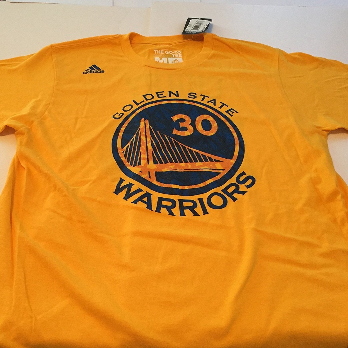 Golden State Warriors Curry # 30 Gold NBA 2 Sided To Go Tee, X