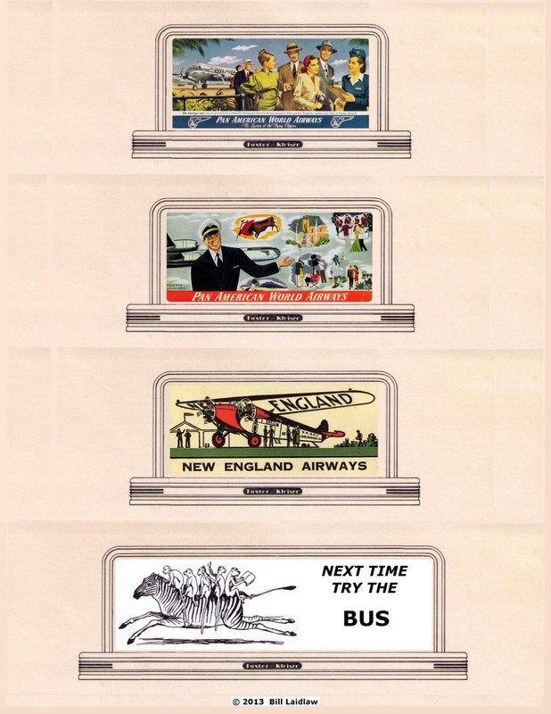 Roadside billboards Z scale signs #95, 1930s PanAm / New England Airways
