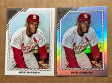Bob Gibson 2022 Topps Gallery Base & Rainbow Foil Baseball Cards. Cardinals